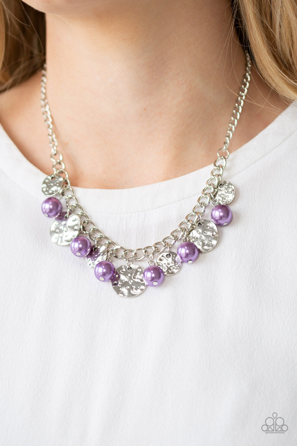 Seaside Sophistication - Purple Necklace With Matching Earrings - A Diva Mentality 