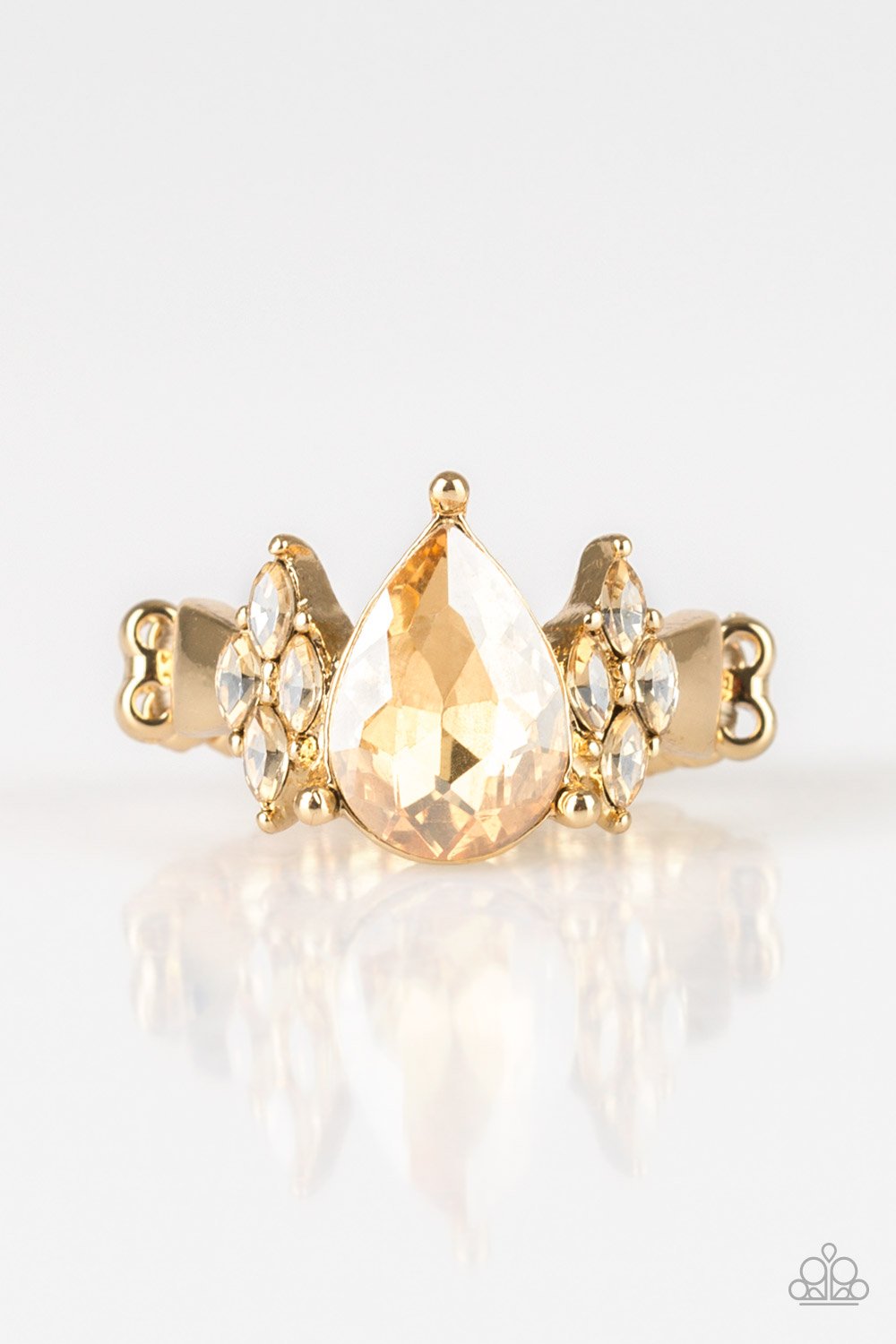 Yas Queen - Gold Teardrop Ring - A Diva Mentality 