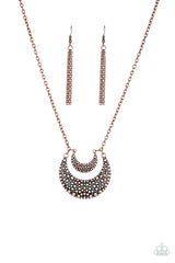 Get Well MOON - Copper Necklace With Matching Earrings - A Diva Mentality 