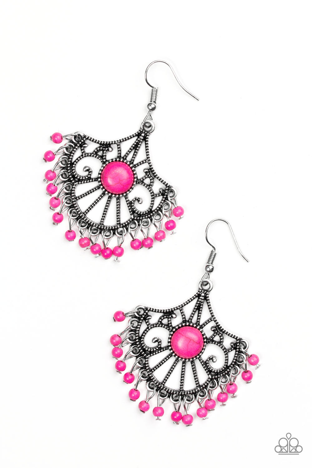 Stone Lagoon - Pink Earrings - A Diva Mentality 