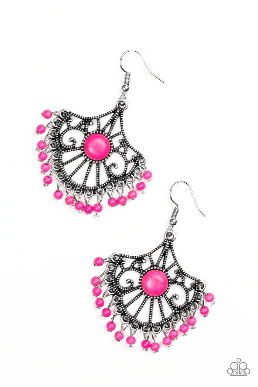 Stone Lagoon - Pink Earrings - A Diva Mentality 