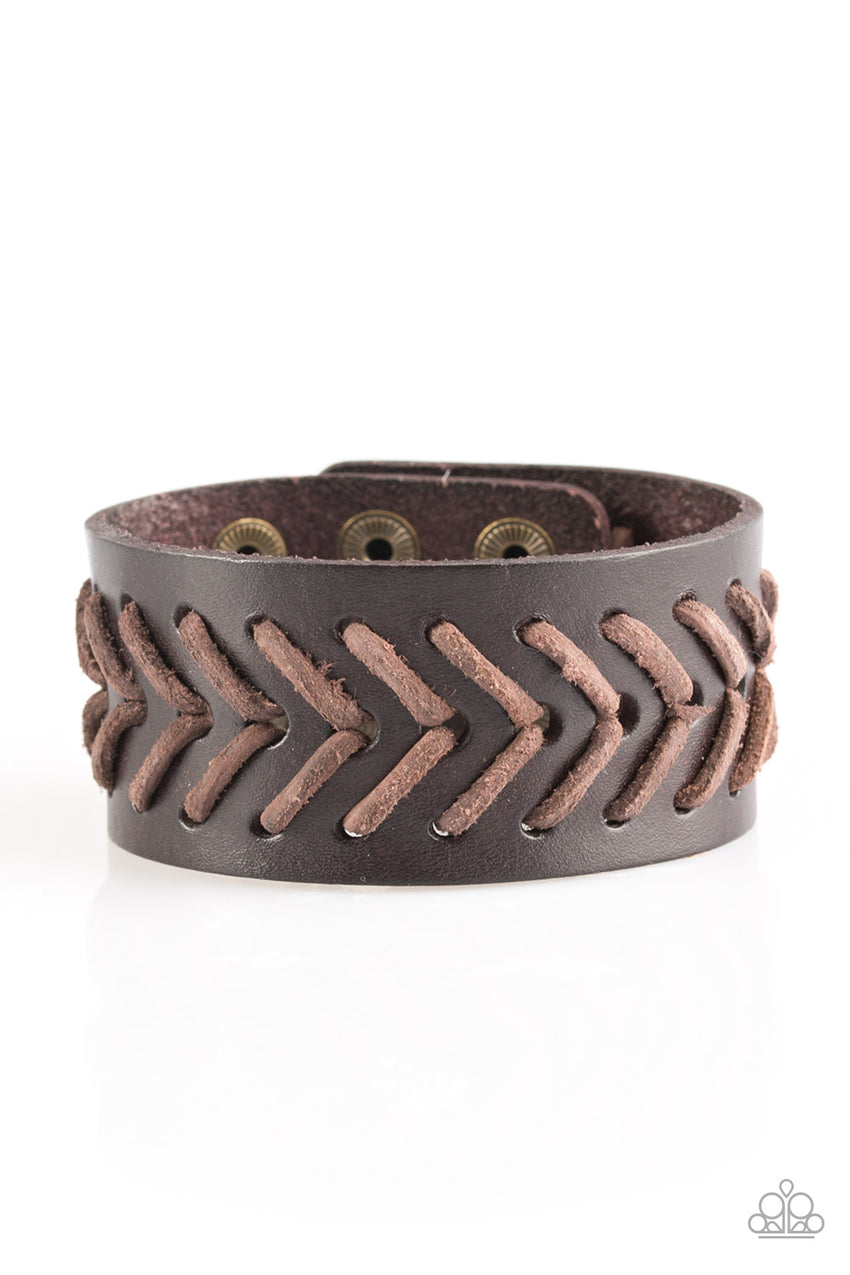 Take Me Out To The Ball Game Men's Paparazzi Leather Bracelet