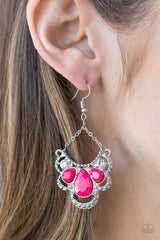Caribbean Royalty - Pink Earrings - A Diva Mentality 