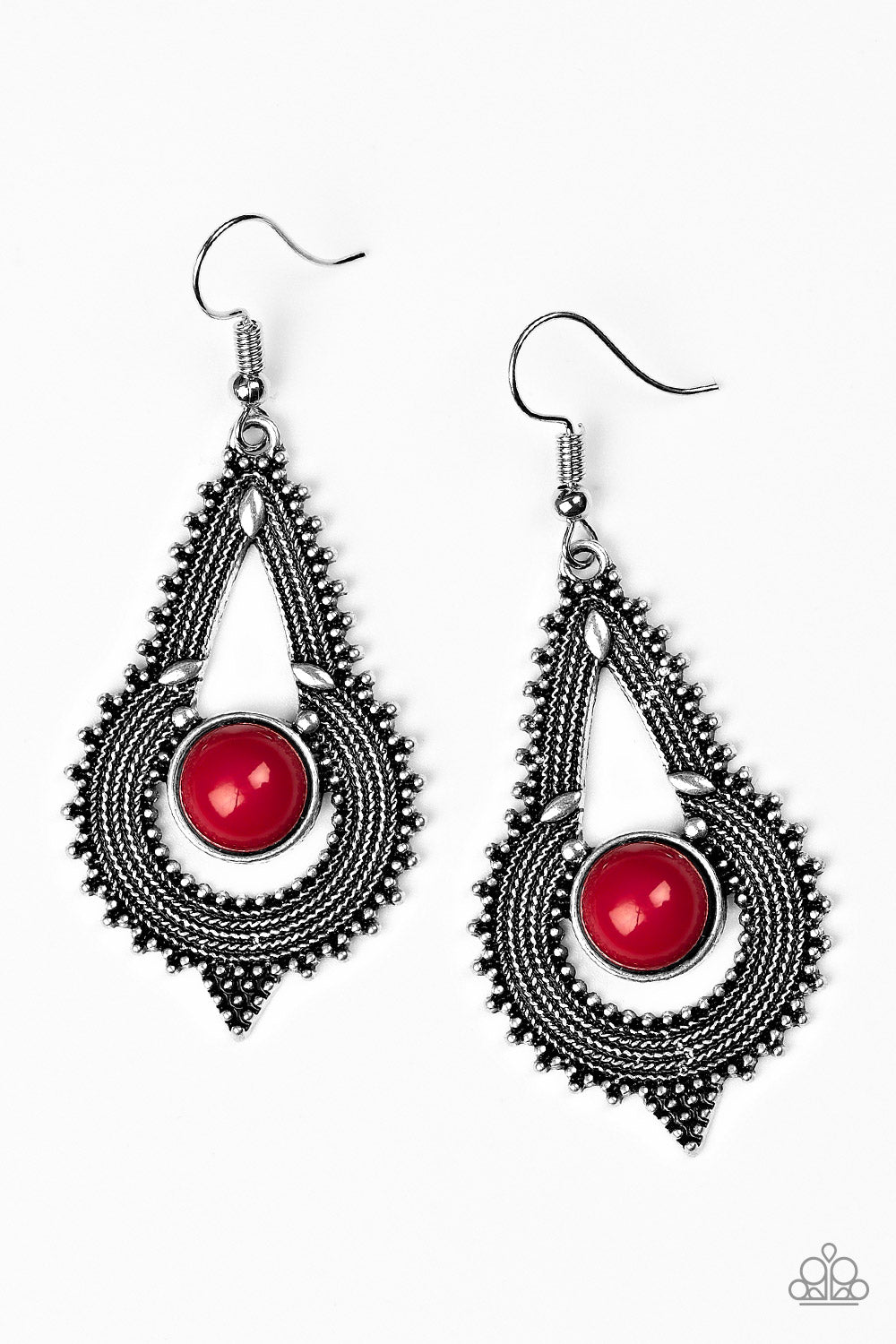 Zoomin Zumba Red Paparazzi Earrings