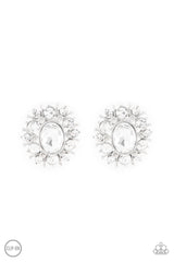 Serious Star Power White Earrings - A Diva Mentality 