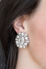 Serious Star Power White Earrings - A Diva Mentality 