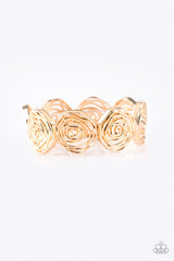 Rosy Rosette Gold Fashion Jewelry Set - A Diva Mentality 