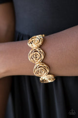 Rosy Rosette Gold Fashion Jewelry Set - A Diva Mentality 