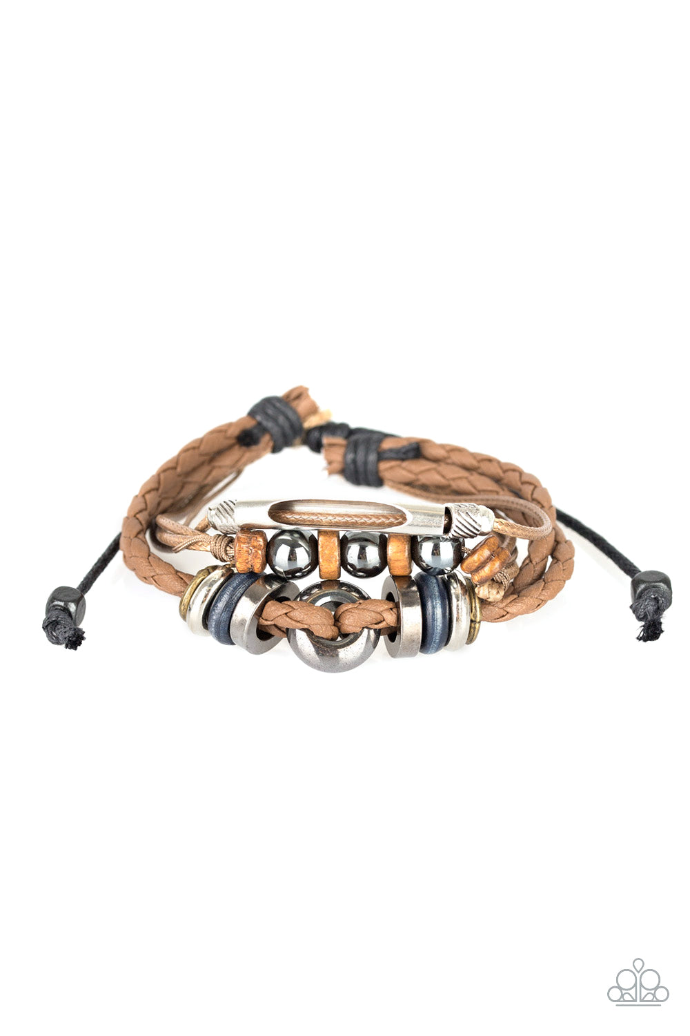 Hello Hiker - Men's Brown Leather Bracelet - A Diva Mentality 