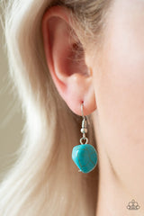 Stunningly Stone Age - Blue Turquoise and Rhinestone Necklace With Matching Earrings - A Diva Mentality 