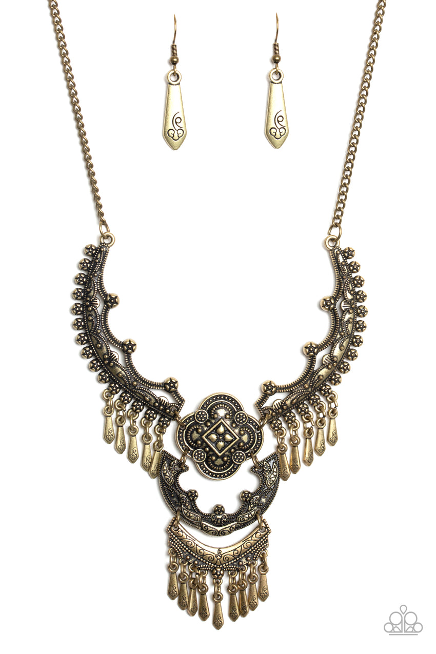 Rogue Vogue - Brass Necklace - A Diva Mentality 