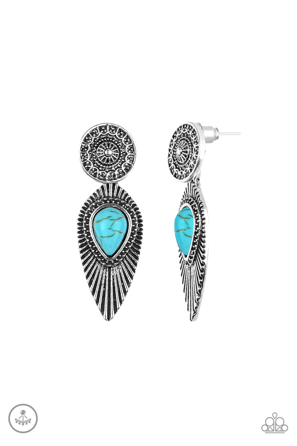 Fly Into The Sun - Blue Earrings - A Diva Mentality 