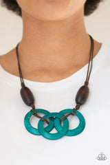 Bahama Drama - Blue Necklace With Matching Earrings - A Diva Mentality 