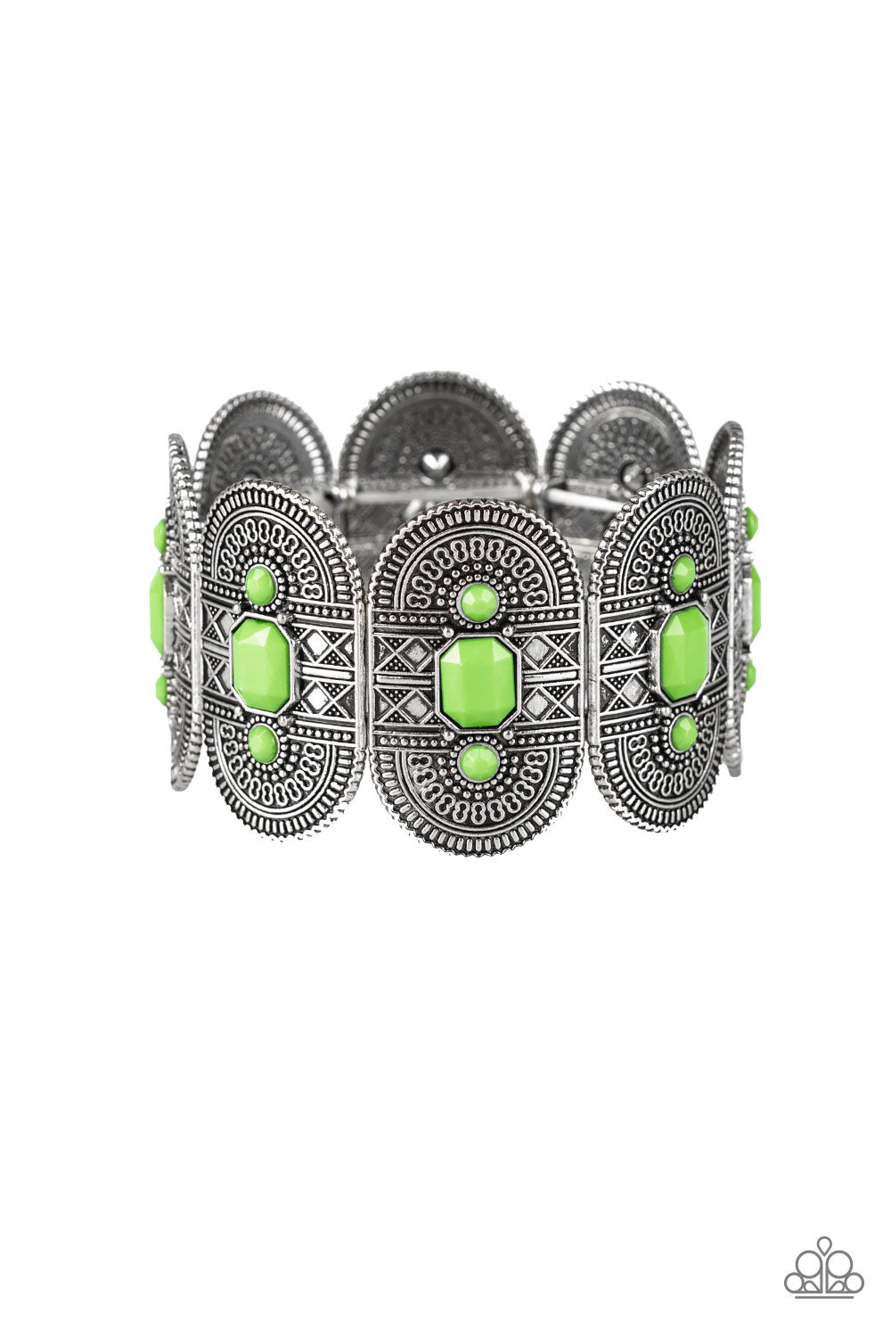 Turn Up The TROPICAL Heat - Green Bracelet - A Diva Mentality 
