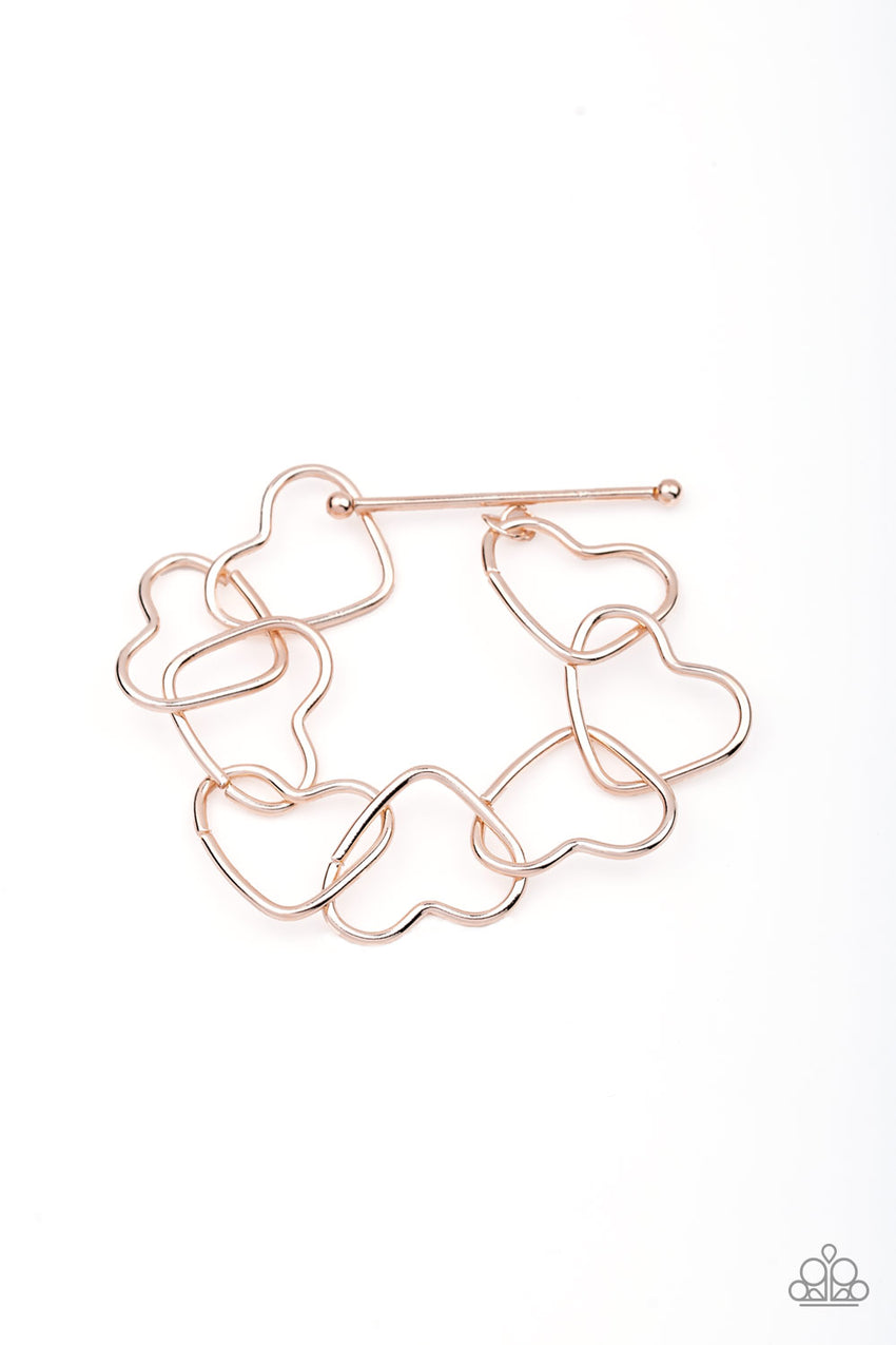 Take Heart Rose Gold Bracelet - A Diva Mentality 