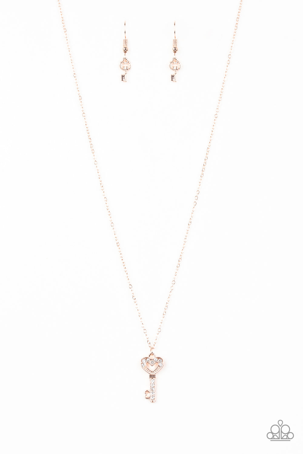 Lock Up Your Valuables - Rose Gold Necklace - A Diva Mentality 