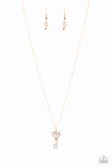 Lock Up Your Valuables - Rose Gold Necklace - A Diva Mentality 
