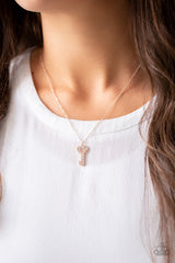 Lock Up Your Valuables - Rose Gold Necklace - A Diva Mentality 