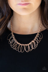 Fringe Finale - Rose Gold Necklace With Matching Earrings - A Diva Mentality 