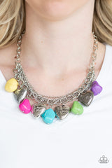 Change Of Heart - Multi Color Necklace With Matching Earrings - A Diva Mentality 