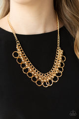 Ring Leader Radiance - Gold Necklace With Matching Earrings - A Diva Mentality 