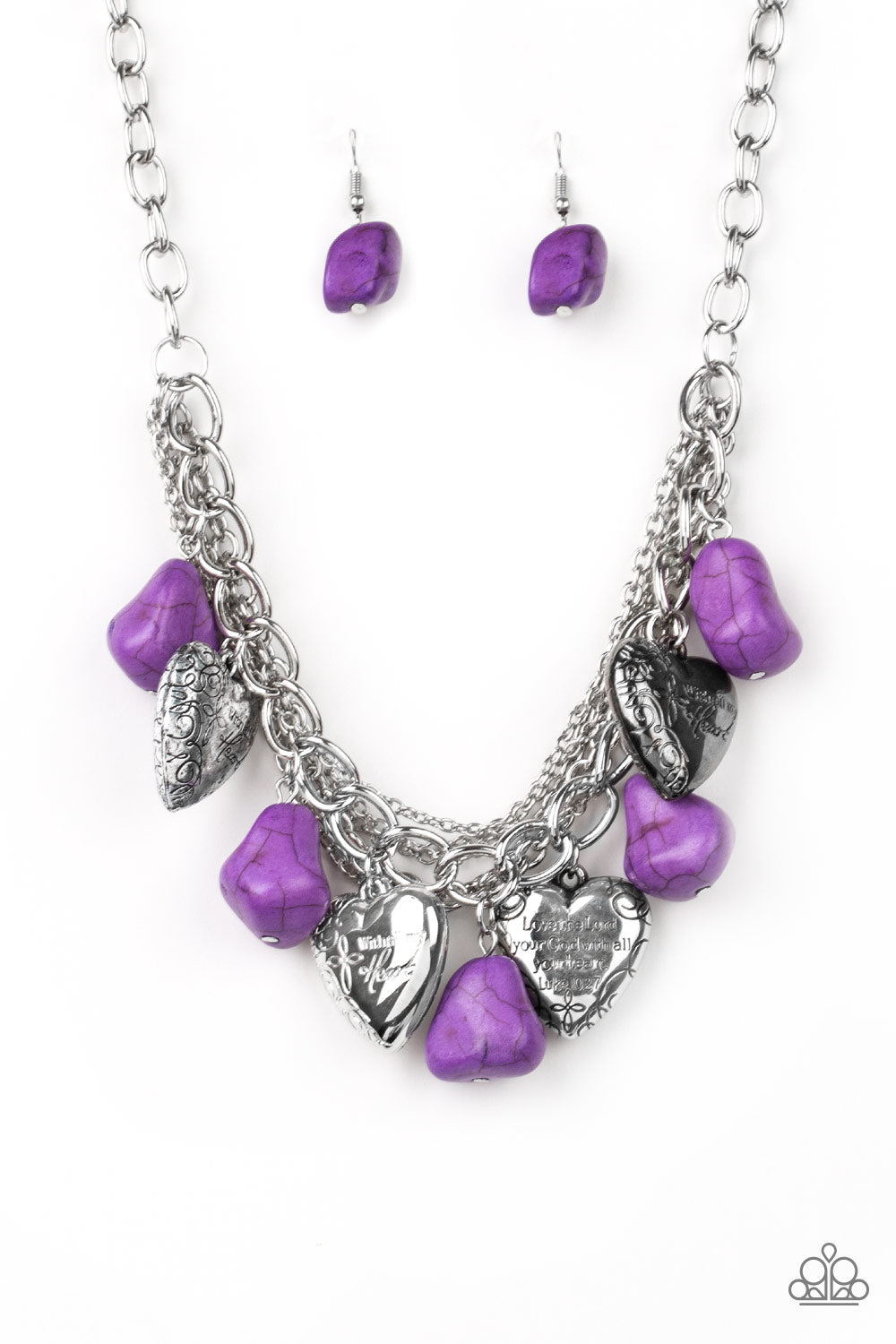 Change Of Heart Purple Paparazzi Necklace