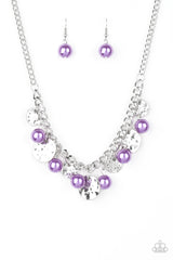 Seaside Sophistication - Purple Necklace With Matching Earrings - A Diva Mentality 