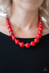 Everyday Eye Candy - Red Necklace With Matching Earrings - A Diva Mentality 