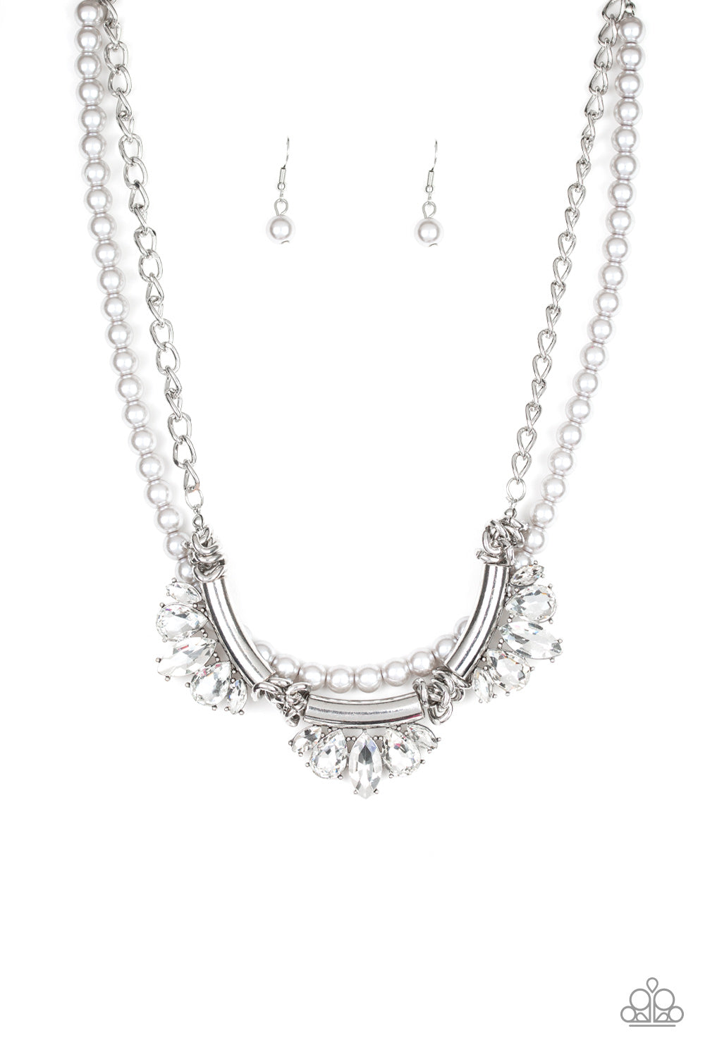 Bow Before The Queen - Silver Necklace - A Diva Mentality 