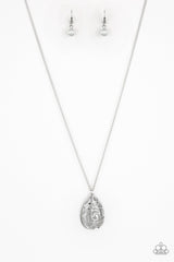 Gleaming Gardens - Silver Long Necklace - A Diva Mentality 