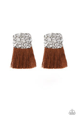 Plume Bloom Brown Fringe Earrings - A Diva Mentality 