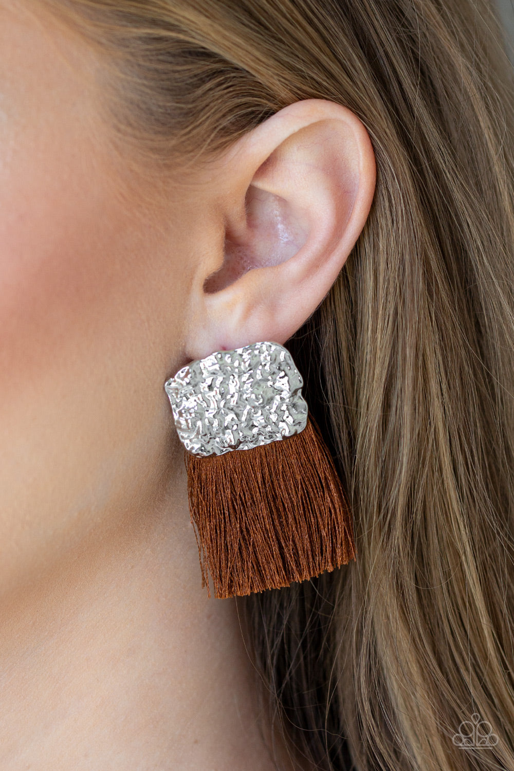 Plume Bloom Brown Fringe Earrings - A Diva Mentality 