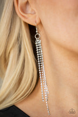 Center Stage Status White Earrings - A Diva Mentality 