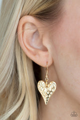 Hardened Hearts Gold Paparazzi Necklace