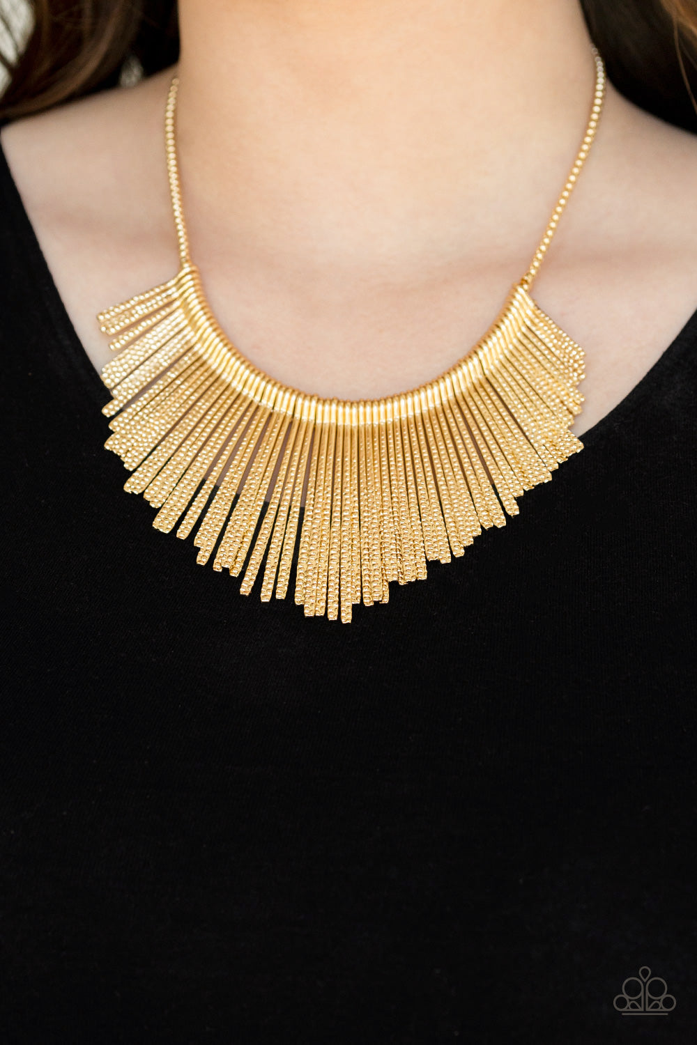 Metallic Mane Gold Paparazzi Necklace