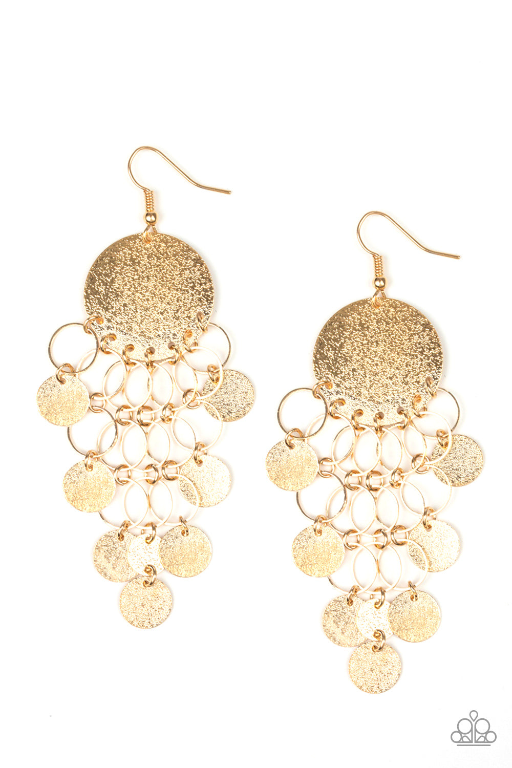 Turn On The BRIGHTS Gold Earrings - A Diva Mentality 