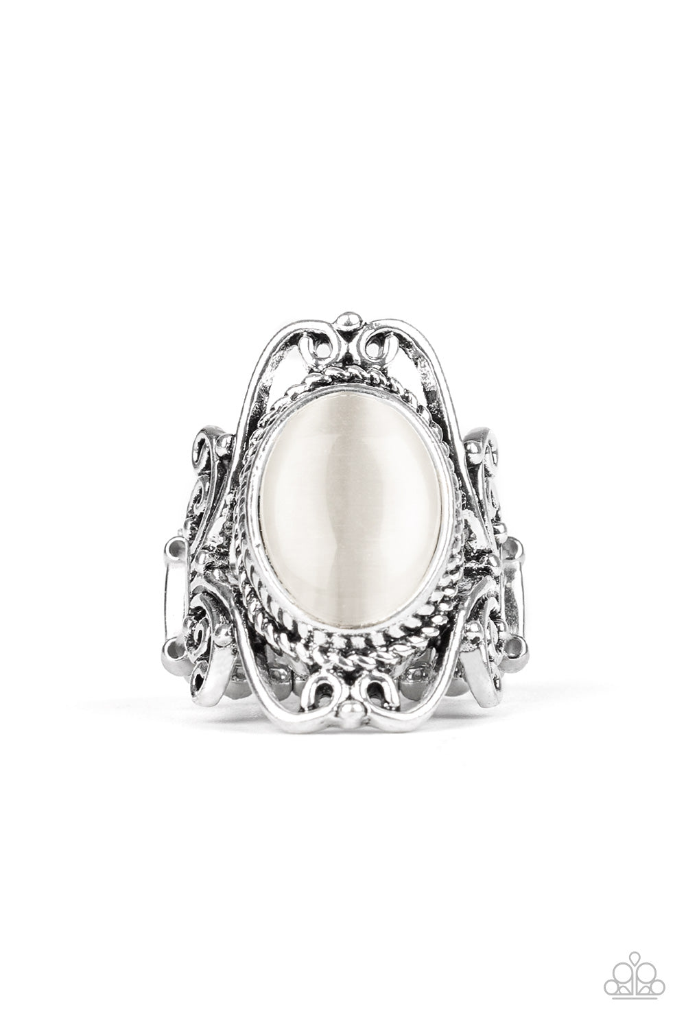 Fairytale Flair White Ring - A Diva Mentality 