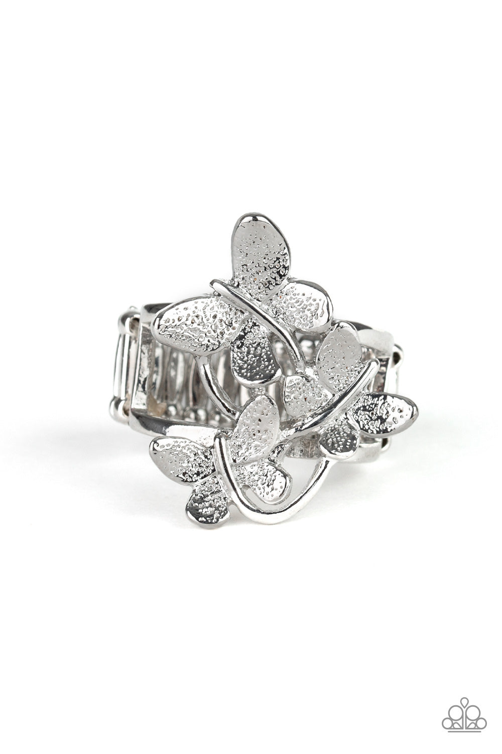 Full Of Flutter Silver Paparazzi Rings