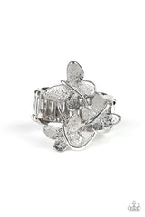 Full Of Flutter Silver Paparazzi Rings