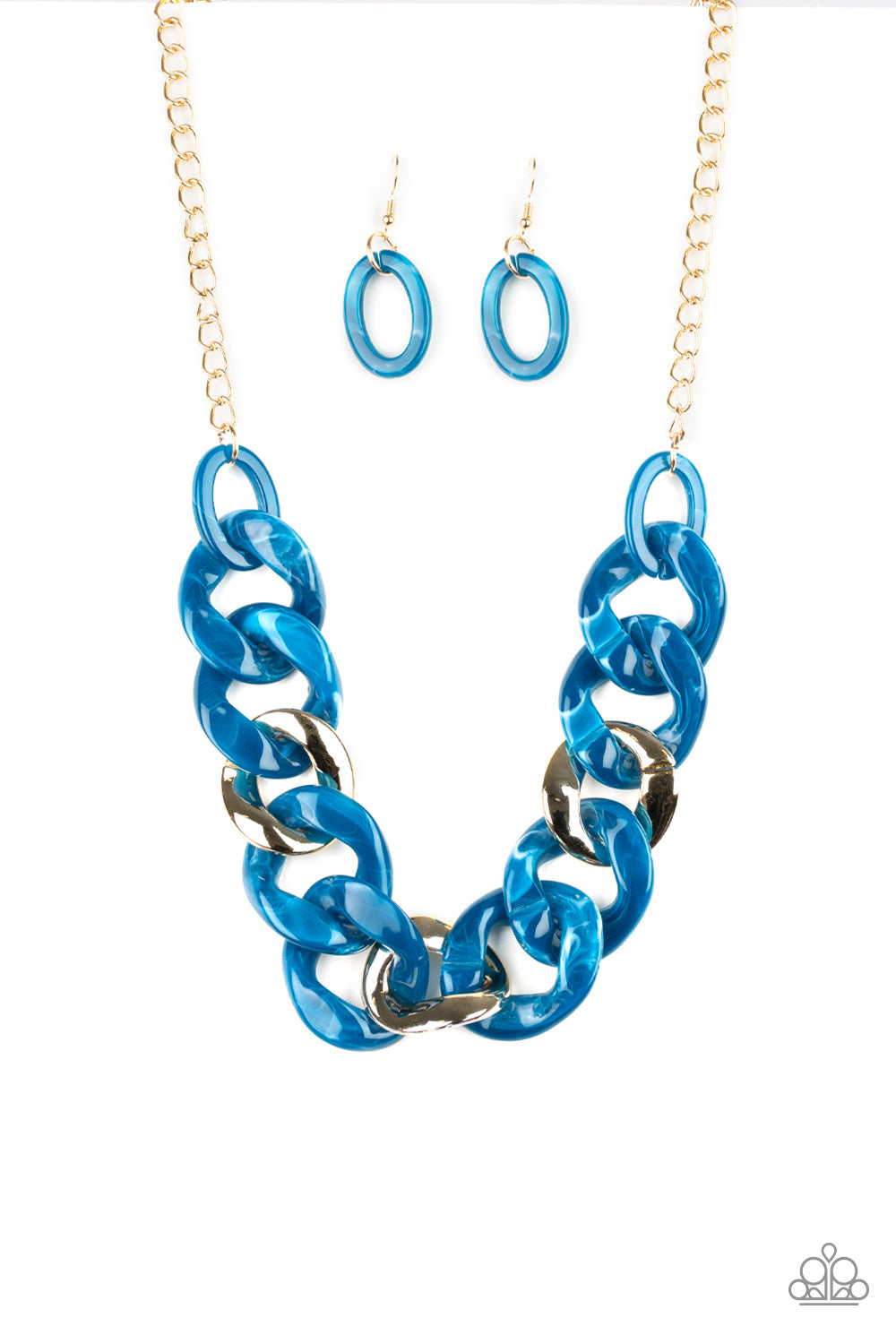 I Have A HAUTE Date Blue Necklace - A Diva Mentality 