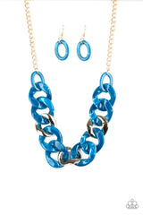 I Have A HAUTE Date Blue Necklace - A Diva Mentality 