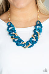 I Have A HAUTE Date Blue Necklace - A Diva Mentality 