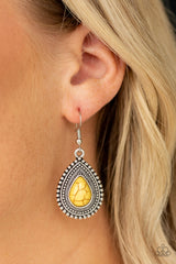 Happy Horizons Yellow Earrings - A Diva Mentality 