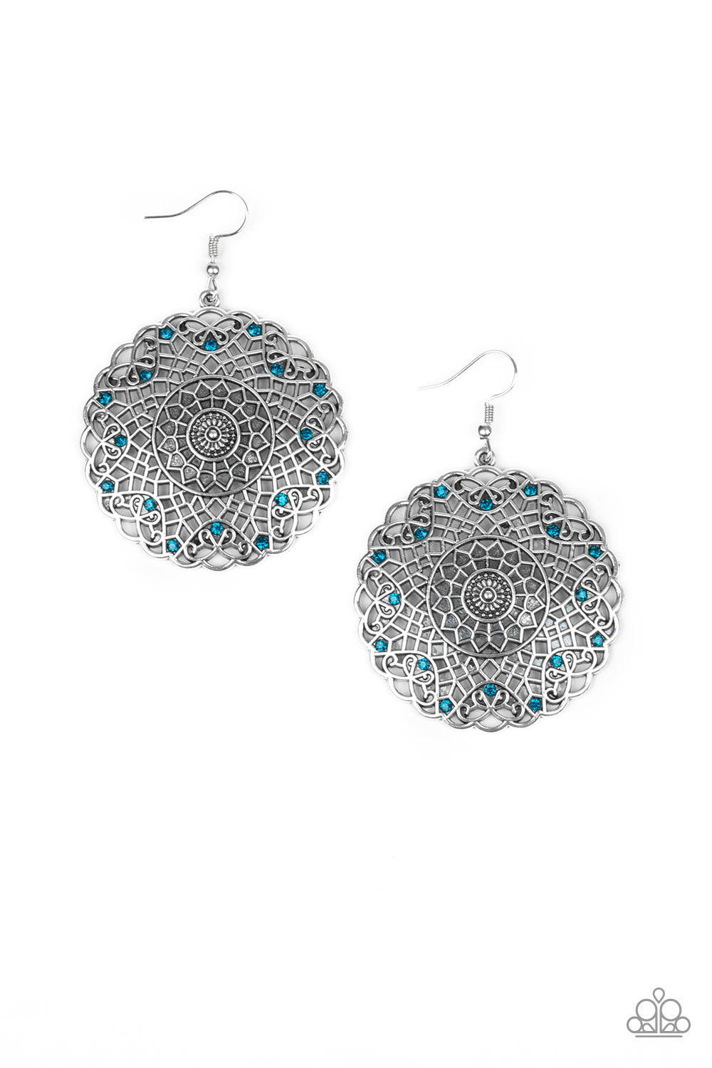 Mandala Mandalay Blue Earrings - A Diva Mentality 