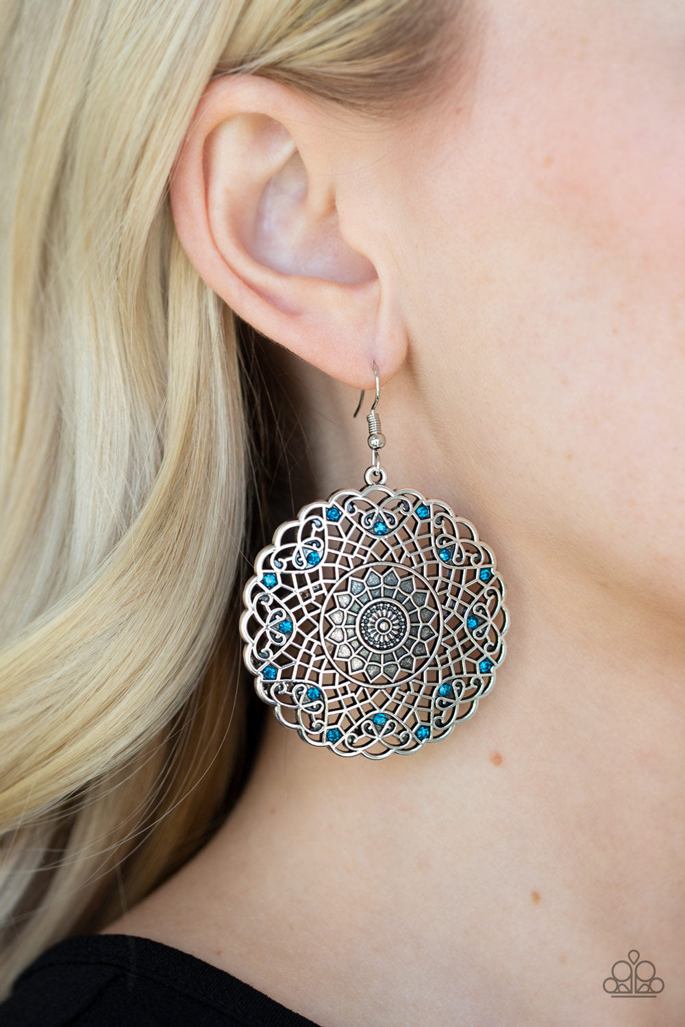 Mandala Mandalay Blue Earrings - A Diva Mentality 