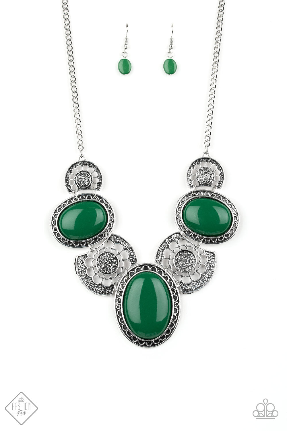 The Medallion-aire Emerald Green Necklace - A Diva Mentality 