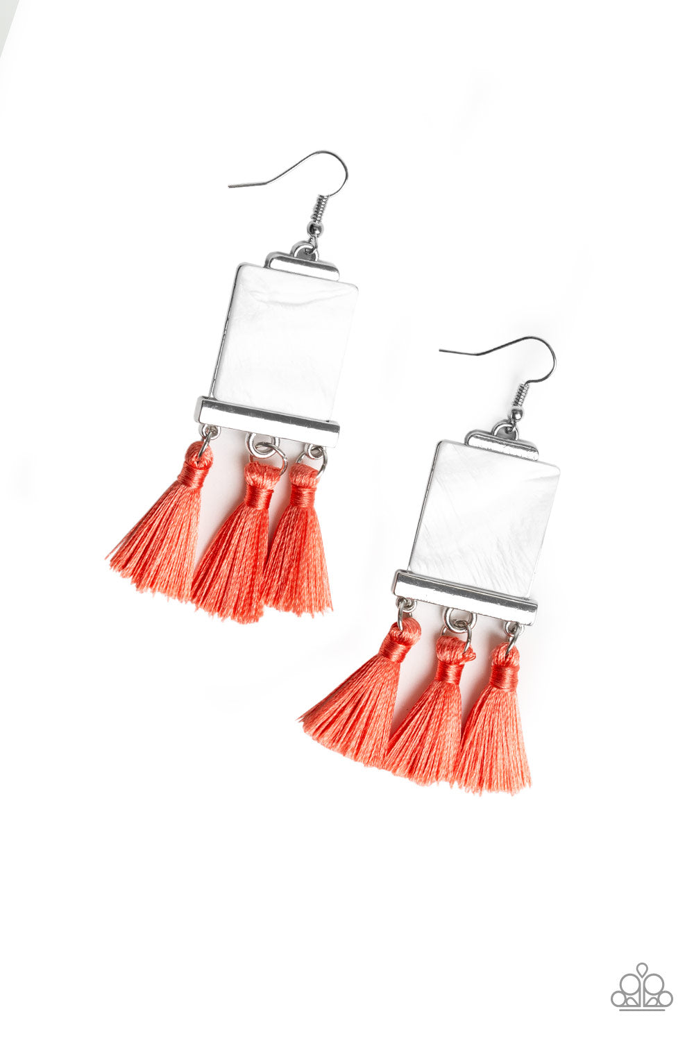 Tassel Retreat - Orange Earrings - A Diva Mentality 