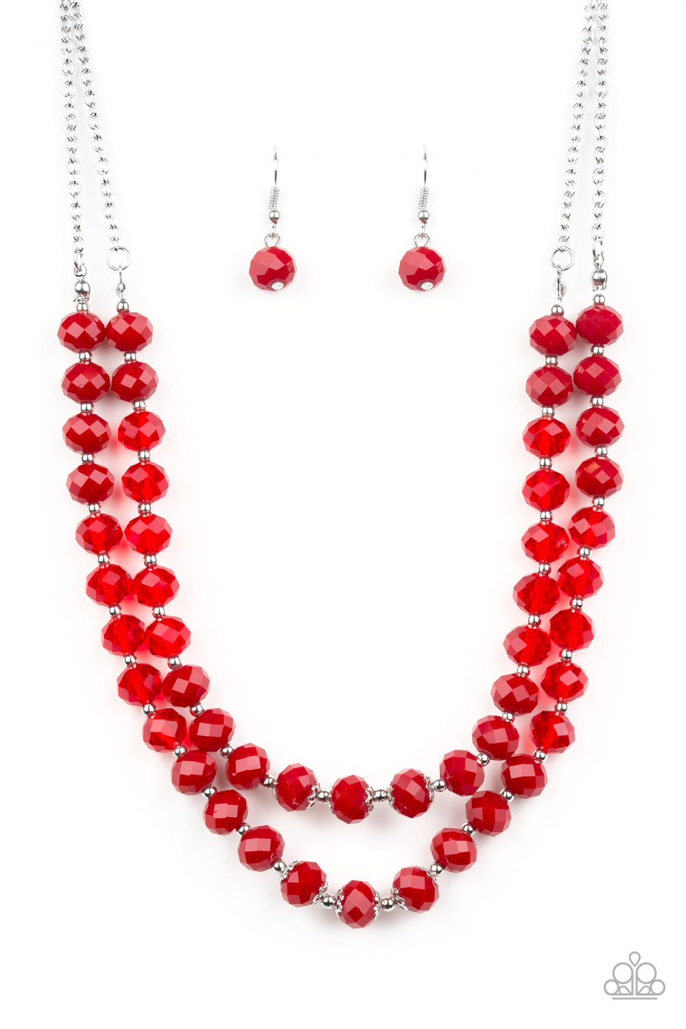 Glitter Gratitude - Red Necklace - A Diva Mentality 
