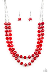 Glitter Gratitude - Red Necklace - A Diva Mentality 