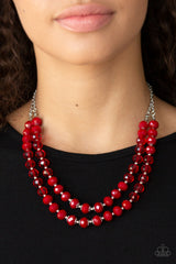 Glitter Gratitude - Red Necklace - A Diva Mentality 